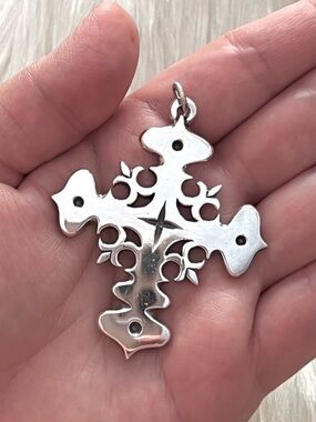 1962 James Avery Nordic cross Scandinavian inspired large pendant